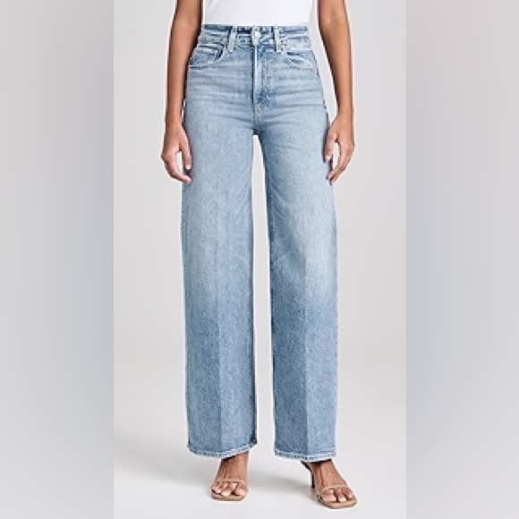 PAIGE Denim - PAIGE Sasha High Rise Wide Leg Jeans Magnifique Wash Size 28, 32” Inseam